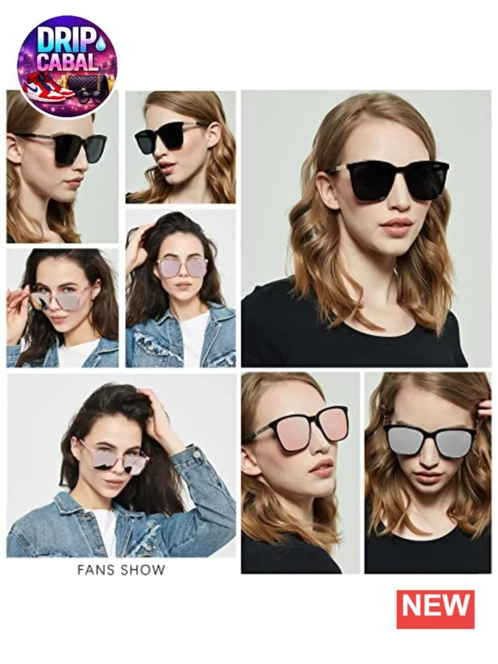 Oversized Square Sunglasses for Women UV Protection Mirror Shades